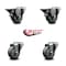 Service Caster 3'' Gray Poly Wheel Swivel Bolt Hole Caster Set with 2 Posi Lock Brakes, 4PK SCC-BH20S314-PPUB-PLB-2-S-2 - alternate 4